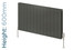 RE-A-CSN060047AD-TH - Reina Casina Aluminium Designer Anthracite Double Horizontal Radiator H600mm X W660mm RE-A-CSN060047AD-TH - Reina Casina Aluminium Designer Anthracite Double Horizontal Radiator H600mm X W660mm
